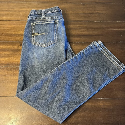 Ariat M4 Rebar Jeans Mens 35x34 Relaxed Boot Cut Blue Denim Loop Lock