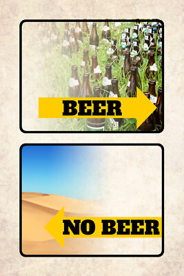 Blechschild 20x30 Beer No Bier nicht Alkohol Trinken Tafel Wand Deko Bar Kneipe