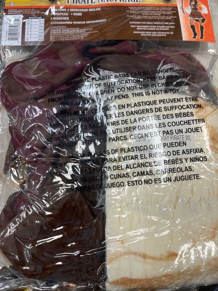 Fantasia de Halloween pirata náufrago adulto, grande - Imagem 2 de 2