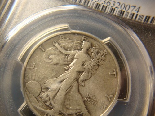 1921-S PCGS F15 Walking Liberty halber Dollar schöne Münze erstaunlich aussieht sehr guter Zustand - Bild 1 von 5