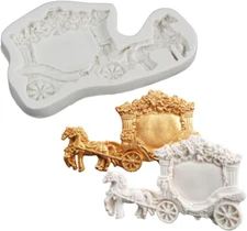 Horse Carriage Silicone Mold for Wedding Cake Decorating and Sugarcraft Tools
