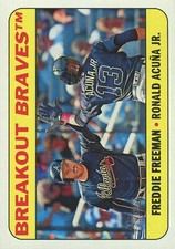 2018 Topps Heritage Ronald Acuna Jr. w/ Freddie Freeman #CC-8 Rookie Card (RC). rookie card picture
