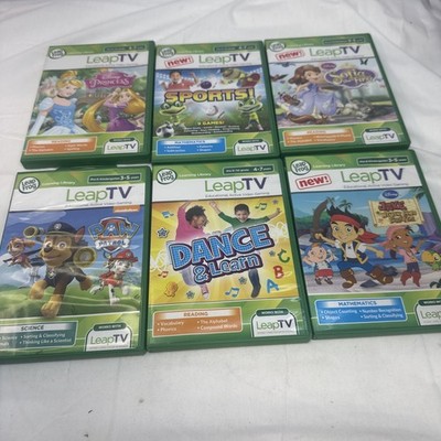Lot Of 6 Leap Frog Tv Educational Gaming Games All Complete In Cases And Working