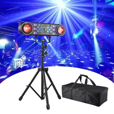 DJ Lights 7 in 1 LED Moving Head Effect Stage Laser Par Lighting System DMX
