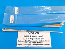 Volvo 61-71 P1800 1800e Wiiper Arm Set Left Right - Reproduction Stainless Stl Volvo 61-71 P1800 1800e Wiiper Arm Set Left Right - Reproduction Stainless Stl