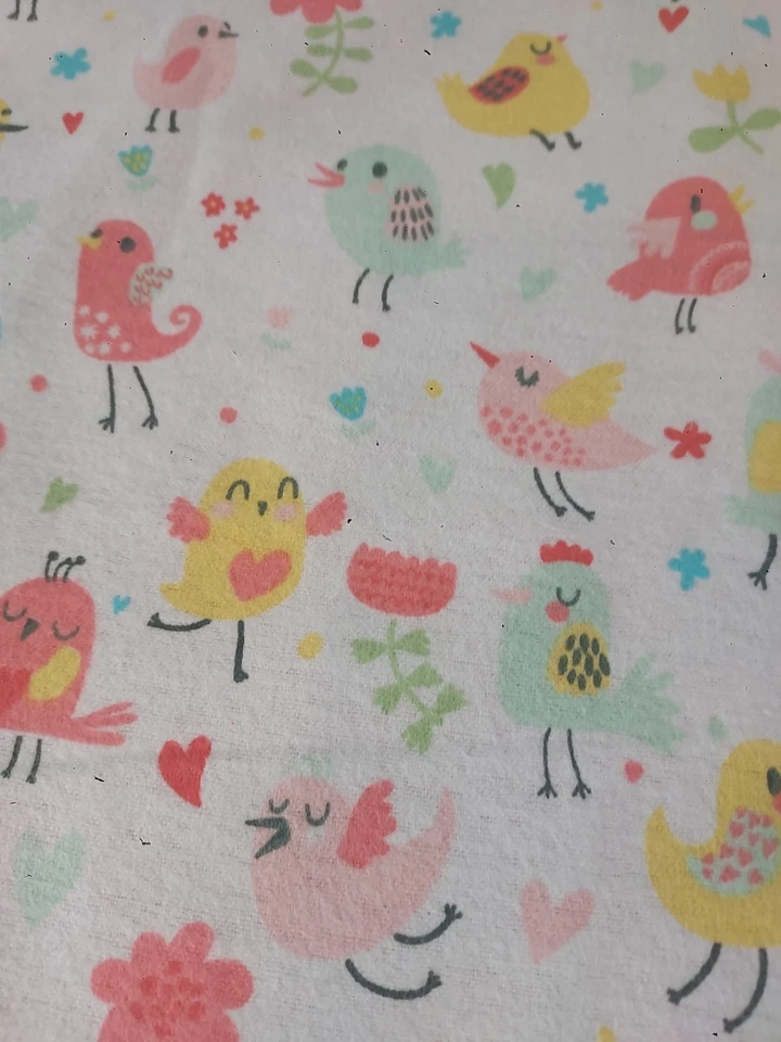 Manta de bebé hecha a mano suave acogedora franela amarilla pollitos respaldo rosa Foto 3 de 4