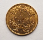 1874 ** $1 DOLLAR GOLD INDIAN HEAD TYPE 3 ***NICE ***FREE SHIPPING*** C1792