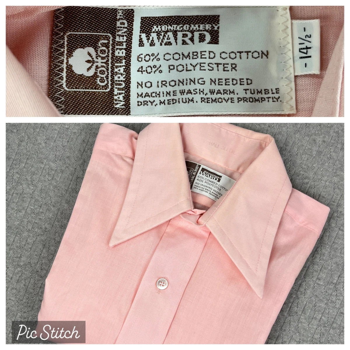 Pink Button-Front 1970s Vintage Casual Shirts for Men for sale | eBay