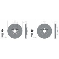 2X Textar PRO Bremsscheiben 302Mm InnenbelÜFtet Vorne Passend FüR Peugeot RCZ |