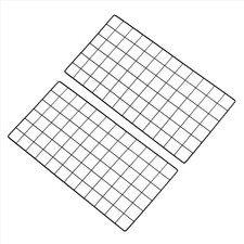 24"x12" Wire Grid Panel 2 Pcs Wall Grid Decorative Board Photo Display Black