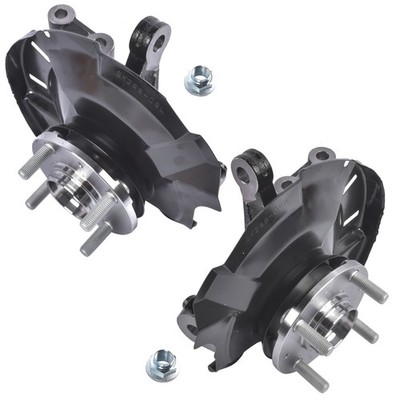 2x Steering Spindle Knuckles Left + Right Side Steel for Hyundai Accent 14-17