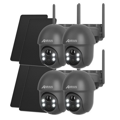 ANRAN Wireless Outdoor Solar Battery Powered Camera 2.4G WiFi Pan/Tilt Home Cams