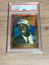 Kevin Garnett 1995 Topps Finest PSA 8 NM-MT Graded Rookie Card W/ Coating #115. rookie card picture