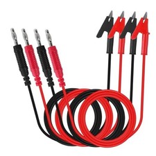 2Pack 4mm Banana Plug to Alligator Clip Test Leads14AWG Silicone Cable 1 Meter
