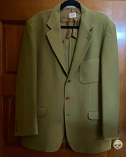 C.P. Company By Massimo Osti Mens Olive Green Cashmere & Wool Blazer SZ 40R