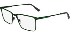 Lacoste Men's Green Rectangle Eyeglass Frames w/ Spring Flex Hinges - L2296 301
