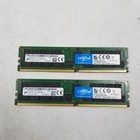 (2) Micron/Crucial 16GB DDR4 2rx4 ECC 2666MHz Server Memory RAM CT16G4RFD4266