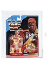 1991 Hasbro WWF Series 2 Hulk Hogan Signed Action Figure AFA 70 BeckettLOA Pop 1
