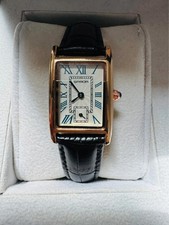 Vintage Tank Leather Quartz Wrist Watch