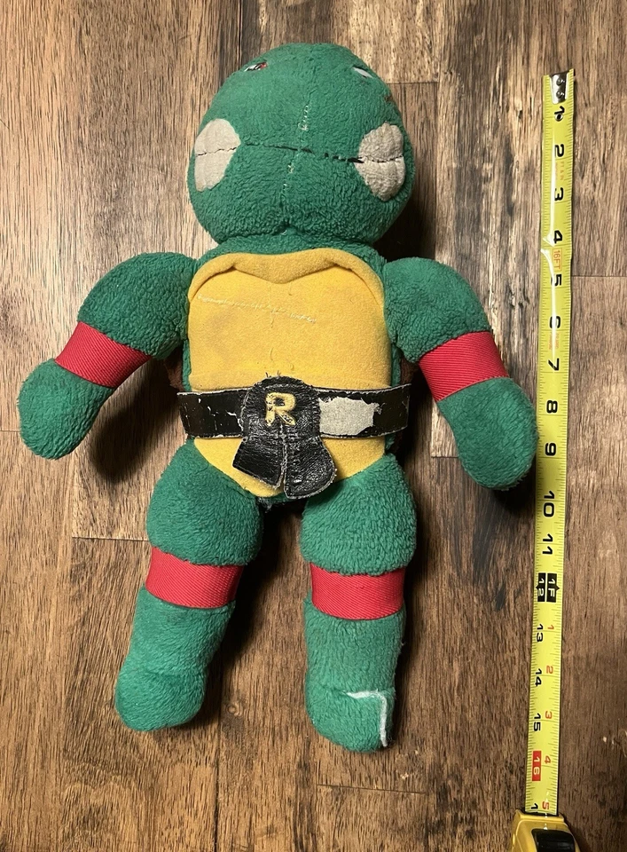 "Juguete de peluche vintage Teenage Mutant Ninja Turtles 1989-1991 Raphael Playmate 16""" Foto 2 de 4