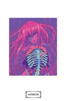 Halloween Notizbuch Anime Girl Waifu 6X9, 120 Seiten, Liniert, Tagebuch