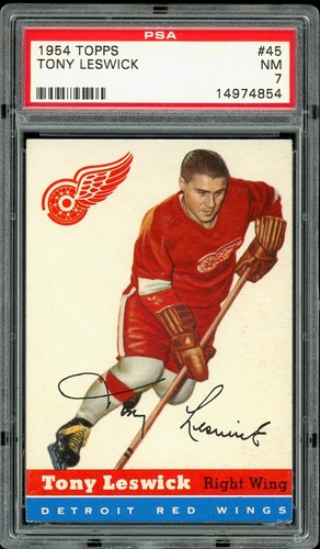 Tony Leswick #45 1954 Topps card