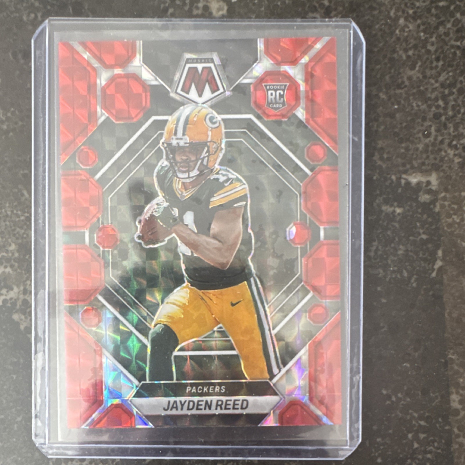 Panini 2023 Mosaic Jayden Reed Rookie #333 Red Mosaic Prizm Packers