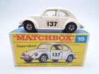 VINTAGE MATCHBOX SUPERFAST No.15d VOLKSWAGEN BEETLE RALLY IN ORIGINAL BOX 1970