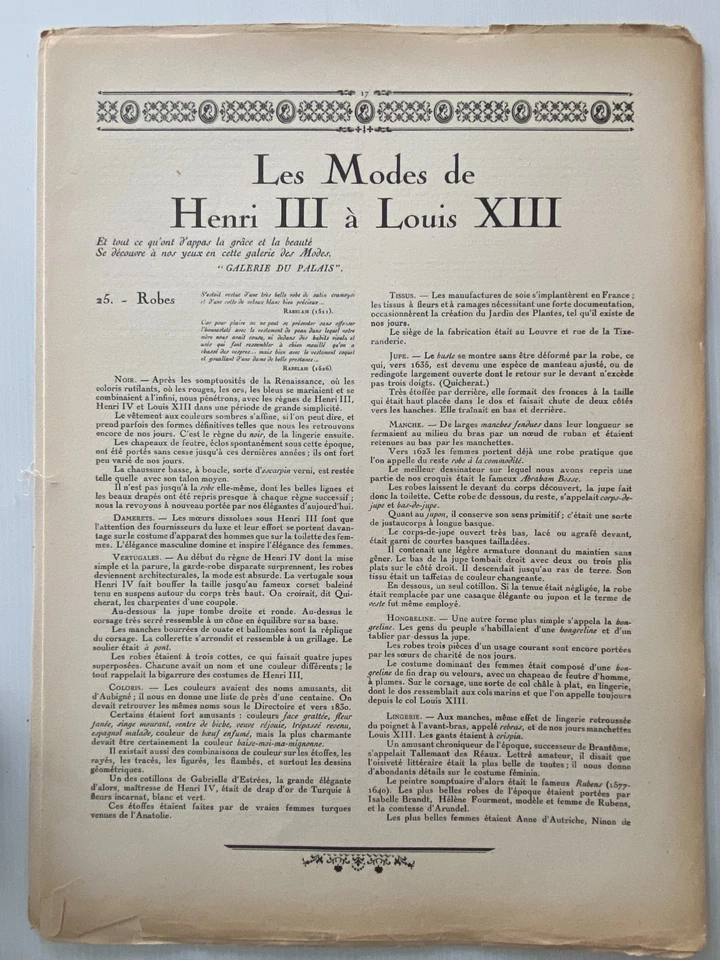 Storia Dc Costume Femminile Francese Modi Di Enrico III A Luigi XIII - Immagine 2 di 4