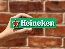 Heineken Sign 3D Printed Logo Plaque Bar Decor Mancave Wall Art Beer