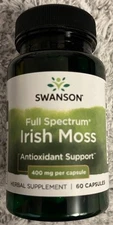 Swanson Irish Moss 400mg 60 Cap Natural Carrageenan source Sea moss Red Seaweed