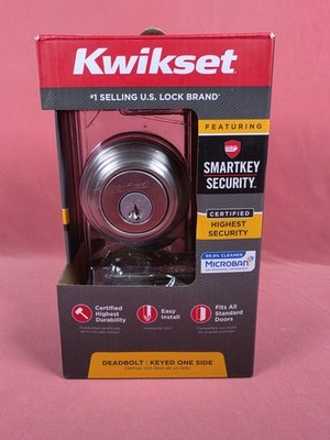 Set of 2 Kwikset Series 980 Satin Nickel Deadbolts, One New, One Open Box 