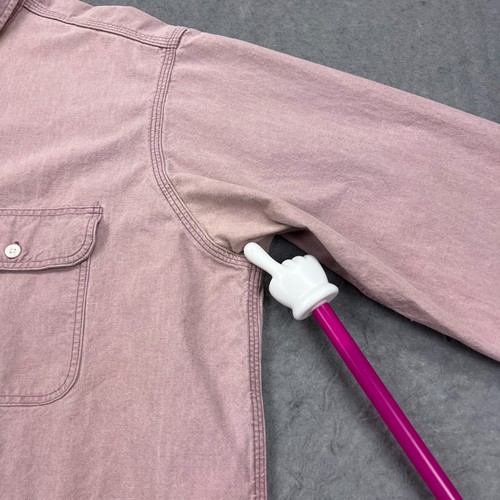 VTG Carhartt Shirt Men's XL Pink Rugged Outdoor Work Wear Canvas Button USA Made - Picture 8 of 13