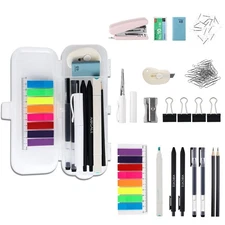 123 Pcs Office Supplies Kit with Desk Organizers, Office Stationery Set, Mini...