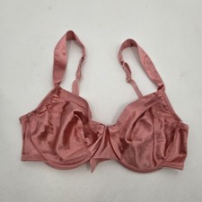VTG Victoria  s Secret Pink Bra 34C Gold Label Unlined Underwire Satin USA MADE