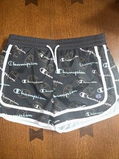 Champion Girls Black Logo Print Athletic Shorts Size 14/16. 3