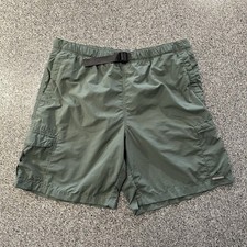 Columbia Packable Nylon Shorts Belated Men  s L Green Mesh Lined 8.5  Trail