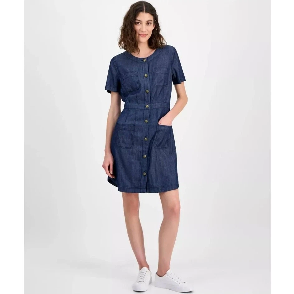 knee length dresses for ladies Nautica Stripe Midi main image 0