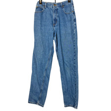 Eddie Bauer Jeans Straight Leg Medium Blue Women 10 High Rise Vtg Retro Cotton