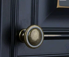 GlideRite Hardware 80960-AB-10 1.25 Classic Round Antique Brass Knobs Pack of 10