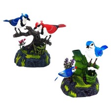 Realistic Electric Birds Toys Voice Controlled Talking Parrots Home Ornament