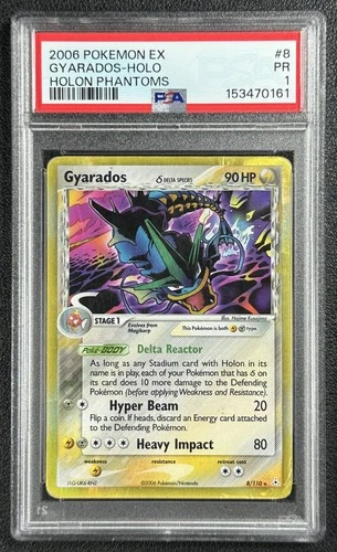 GYARADOS DELTA SPECIES PSA 1 2006 POKEMON EX HOLON PHANTOMS #8/110 HOLO 0161