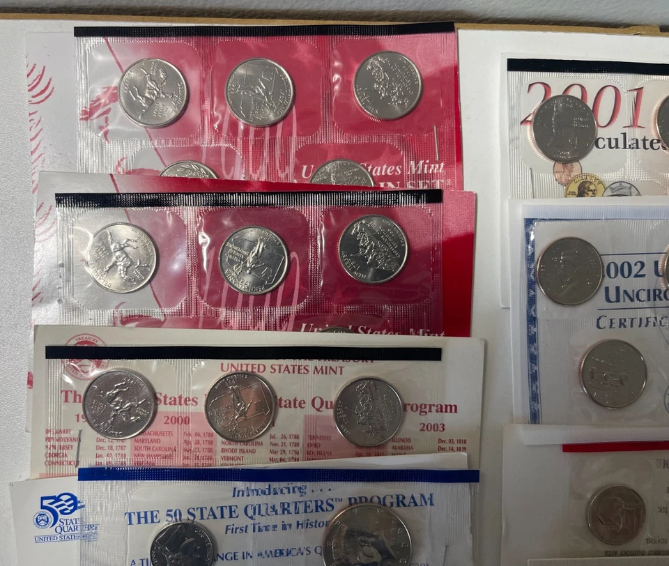 1992-2006 Mint and Quarter Sets-3x1999D,1x1999P, 1x2001D, 1x2002P, 1992 P/D,2006 - Image 2 of 4