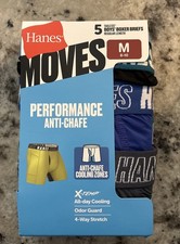 Hanes Moves Boys Boxer 5 Pk Tagless Boxer X-temp Cooling Briefs Sz Medium 8-10