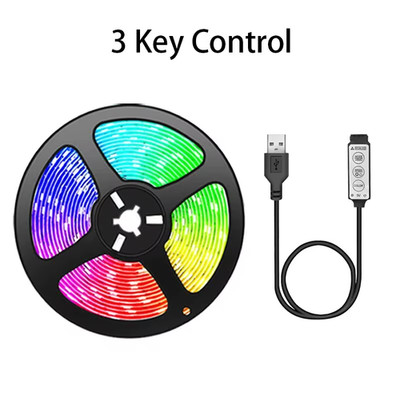Led Lights for TV 3 Key Control Led Strip USB 5V Tape Lights for TV Backlight Ho