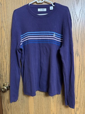 Original Penguin Men's Sweater Crewneck  Size L Poseidon Purple