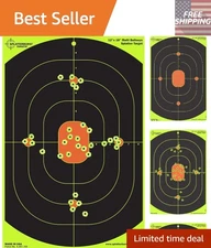 High Visibility 12 x 18 Inch Splatter Targets - Bright Yellow for Clear Shots