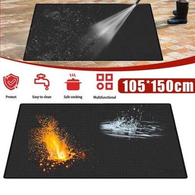 Feuerfeste Grillmatte Hitzebeständig Gasgrills Bodenschutzmatte 1800 °F