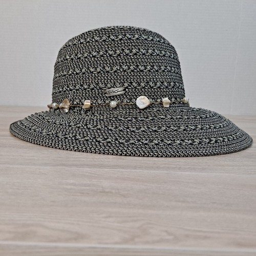Sun N Sand Hat Metallic/Lurex Paper Braid With Shell Trim # HH1739 - Picture 6 of 8