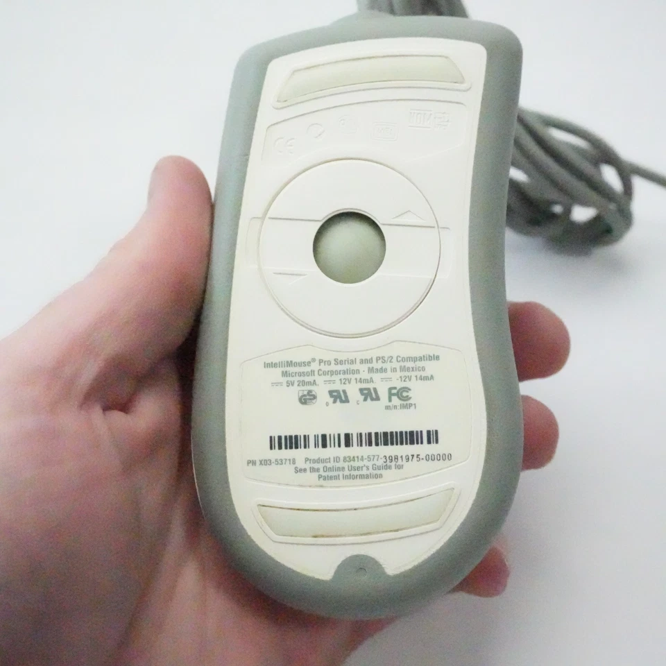 VINTAGE MICROSOFT INTELLIMOUSE PRO SERIAL AND PS/2 COMPATIBLE X03-53718 WORKS - Image 4 of 4